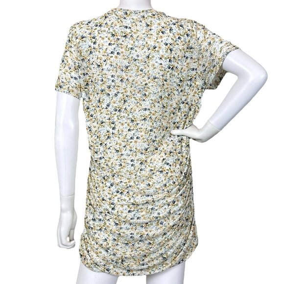 New Torrid Floral Ditsy Ruched Stretch Sheer Top Multicolor Size 1 / 1X / 14-16 - Picture 4 of 11